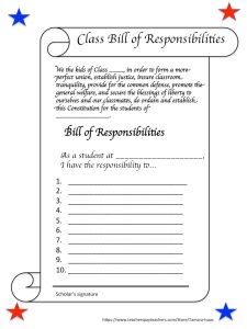 Class Bill of Responsibilities